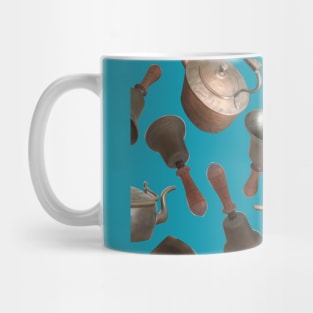 Antiques on Blue Mug